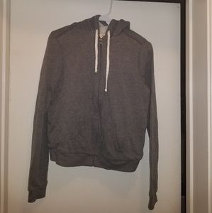 Hollister Gray Hoodie with White Fur